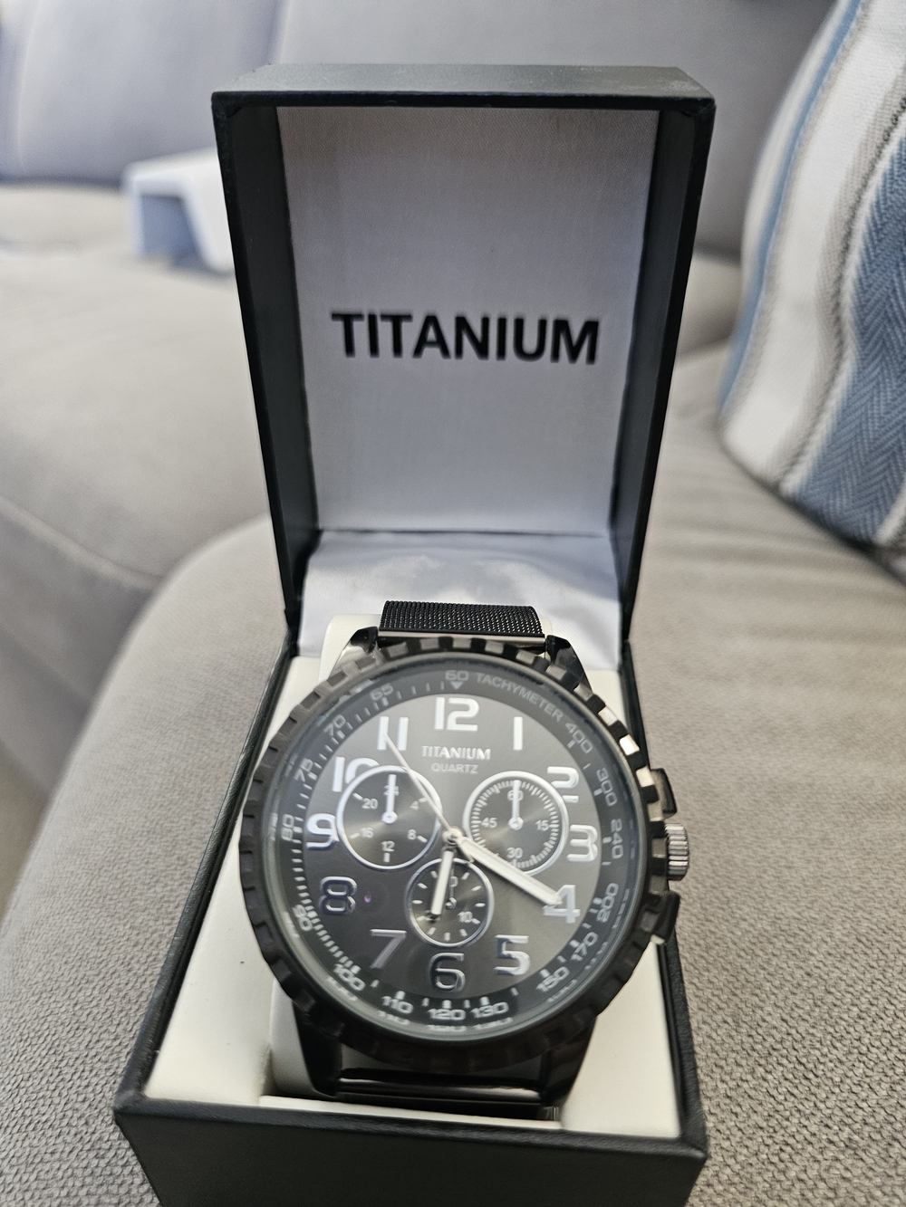 Collezio Titanium Quartz Chronograph-NEEDS BATTERY